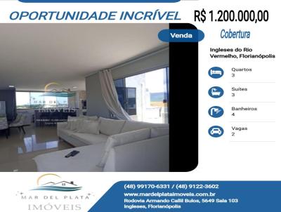 Cobertura para Venda, em Florianpolis, bairro Ingleses do Rio Vermelho, 3 dormitrios, 4 banheiros, 3 sutes, 2 vagas
