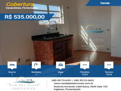 Cobertura para Venda, em Florianópolis, bairro Canasvieiras, 1 dormitório, 1 banheiro, 1 vaga